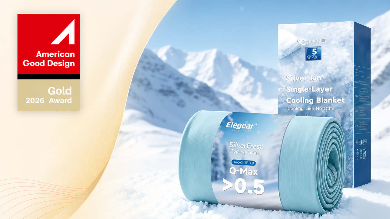 Elegear Silver-Ion Cooling Blanket Wins Gold at the 2026 American Good Design Award