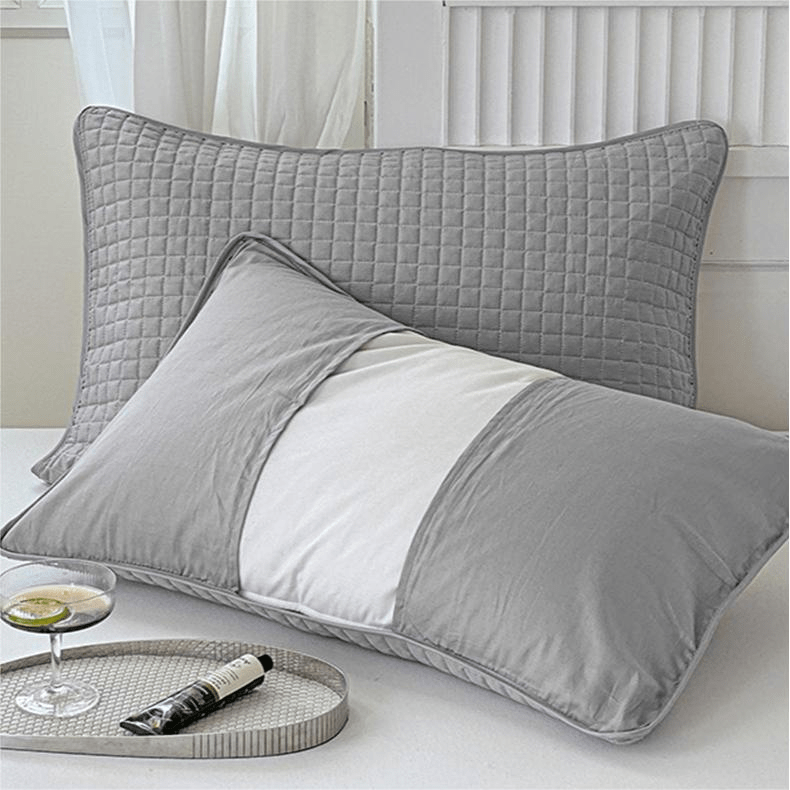 Full Cotton Pillowcases, Breathable & Noiseless, Waterproof, Oil-Proof, Stain-Proof 2 Pack