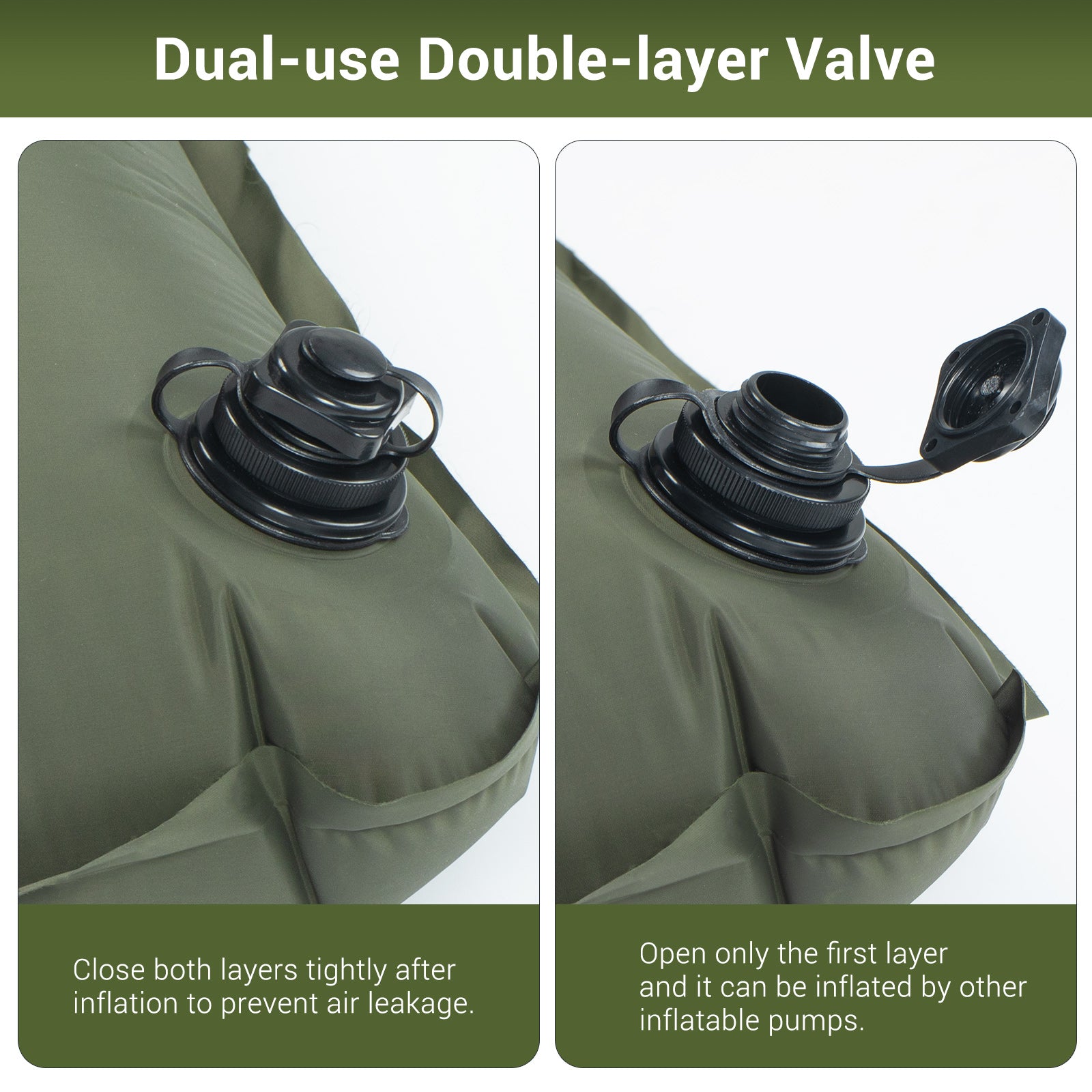 CumbreX Self Inflating Sleeping Pad for Camping, 4" Ultra-Thick Camping Mattress Pad with Pillow Built-in Foot Pump, Portable Sleeping Mat for Backpacking, Hiking, Tent