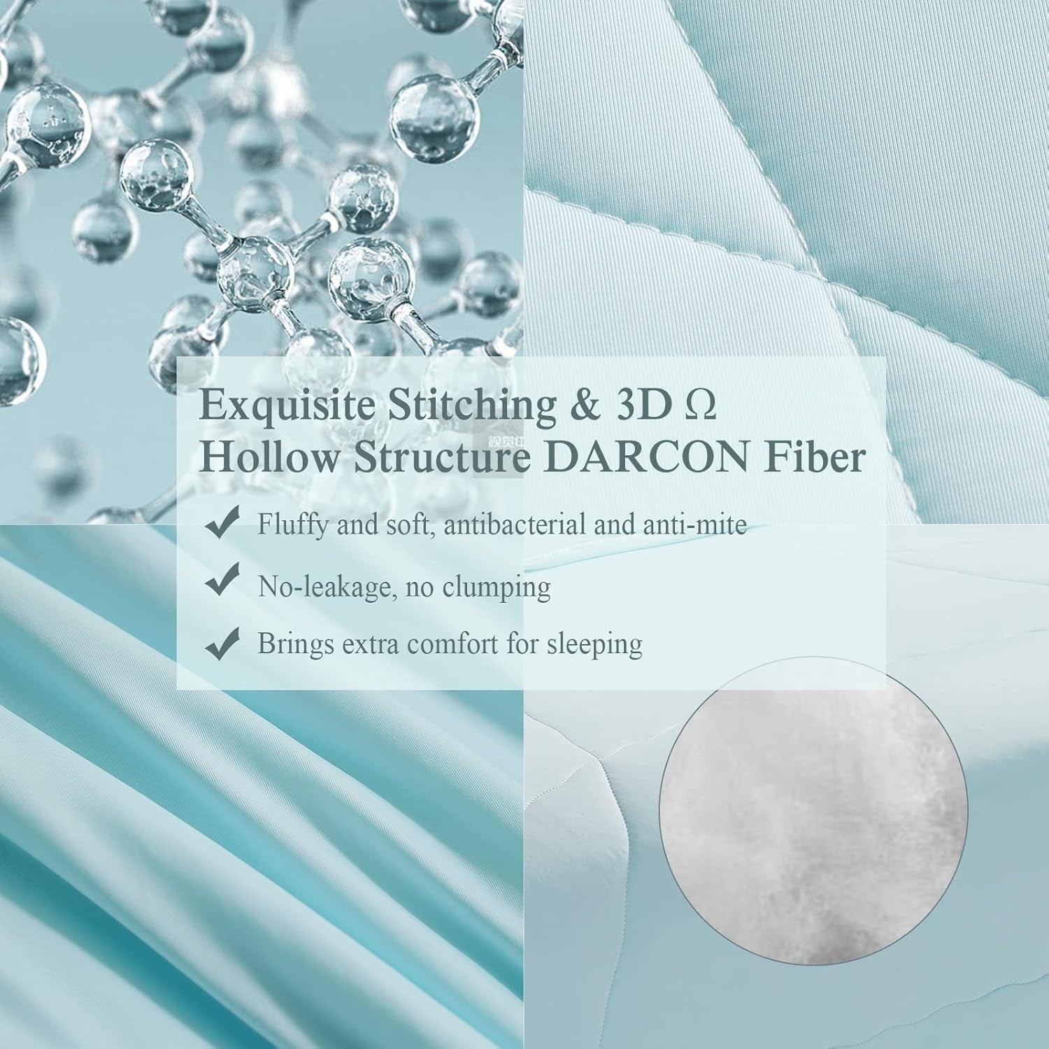 Ultra Soft Cloudy 3D Cooling Comforter Arc-chill Extreme Q Max 0.5-Lake Blue