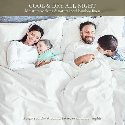2-Pack Washed Bamboo Linen Cooling Pillowcases