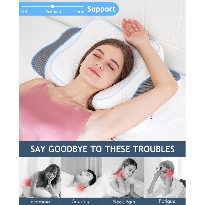 Memory Foam Pillow, Cervical Pillow for Neck Pain Relief