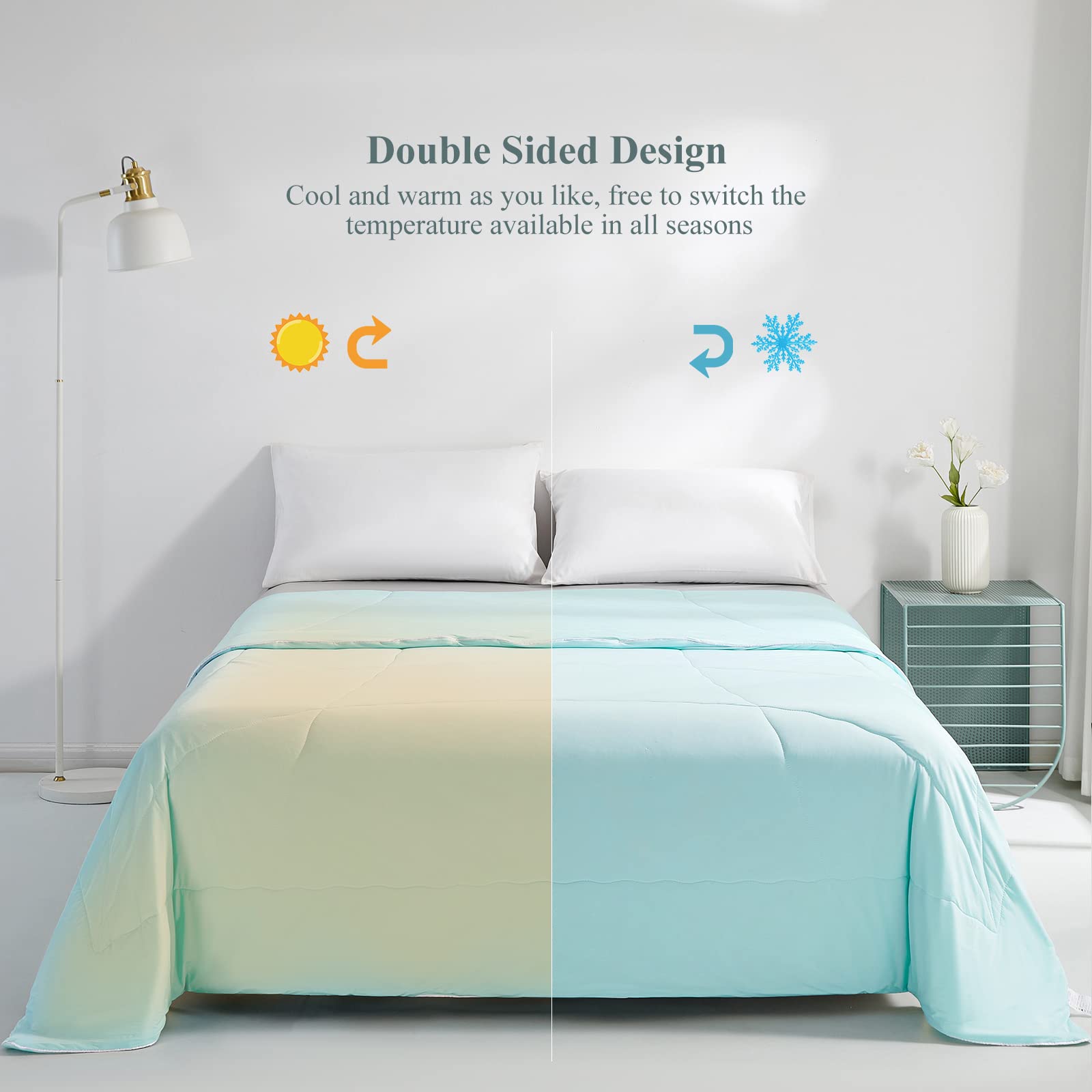 Ultra Soft Cloudy 3D Cooling Comforter Arc-chill Extreme Q Max 0.5-Lake Blue