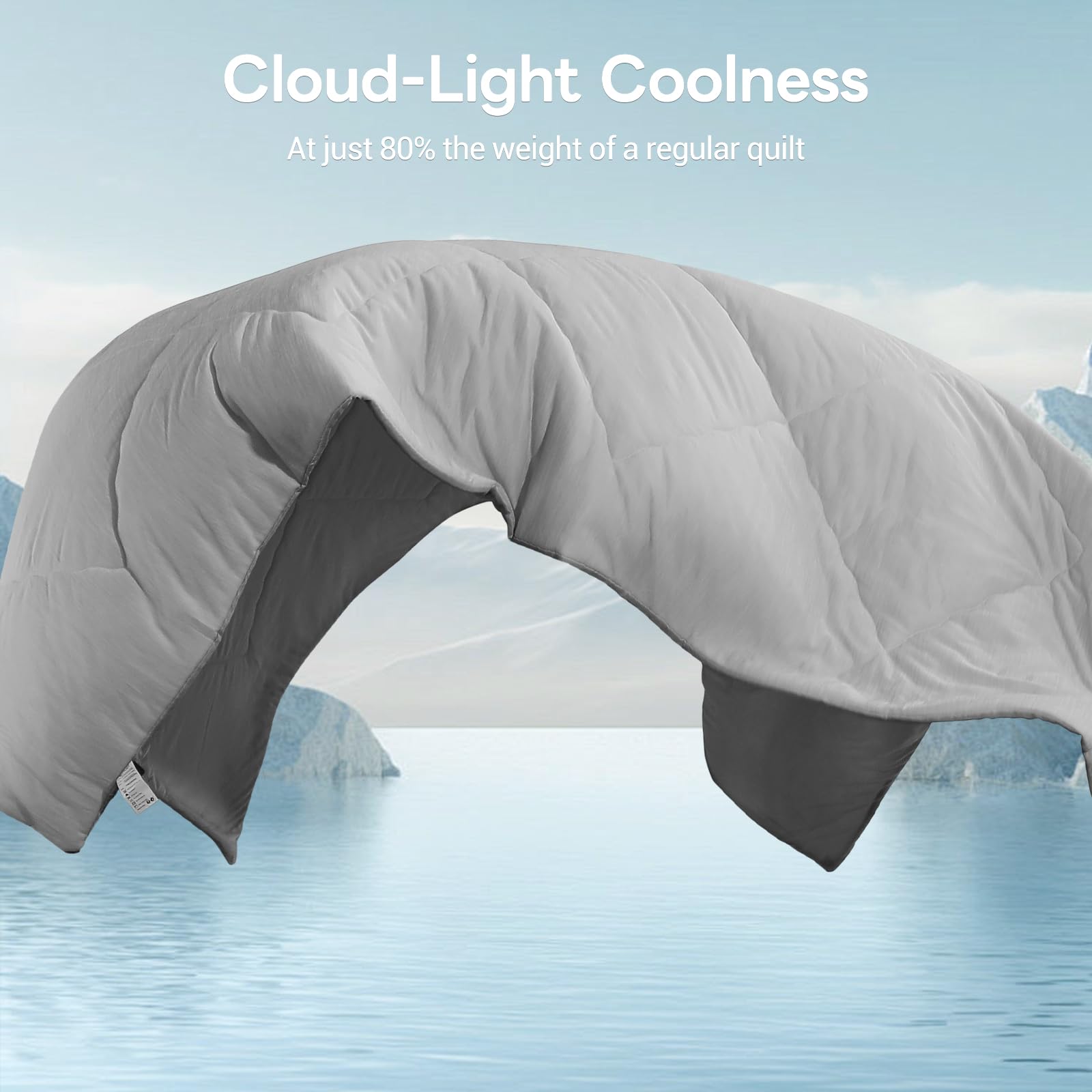 Elegear Cooling Duvet for Night Sweats – Arc-Chill Q-Max 0.5, Soft Double-Layer Summer Blanket