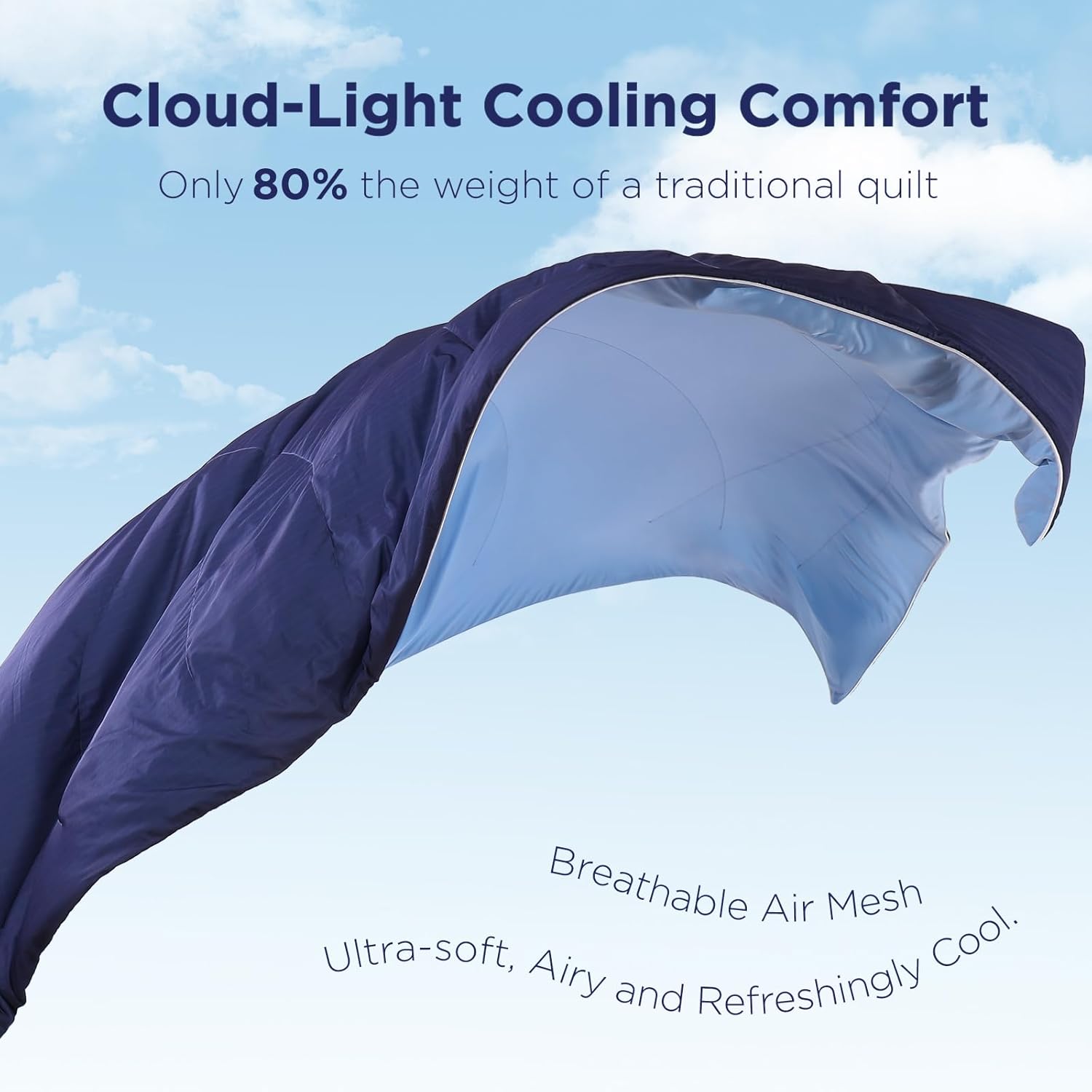 Arc-Chill 3.0 – Q-max>0.55 Featherlight & Breathable Dark Blue Cooling Comforter