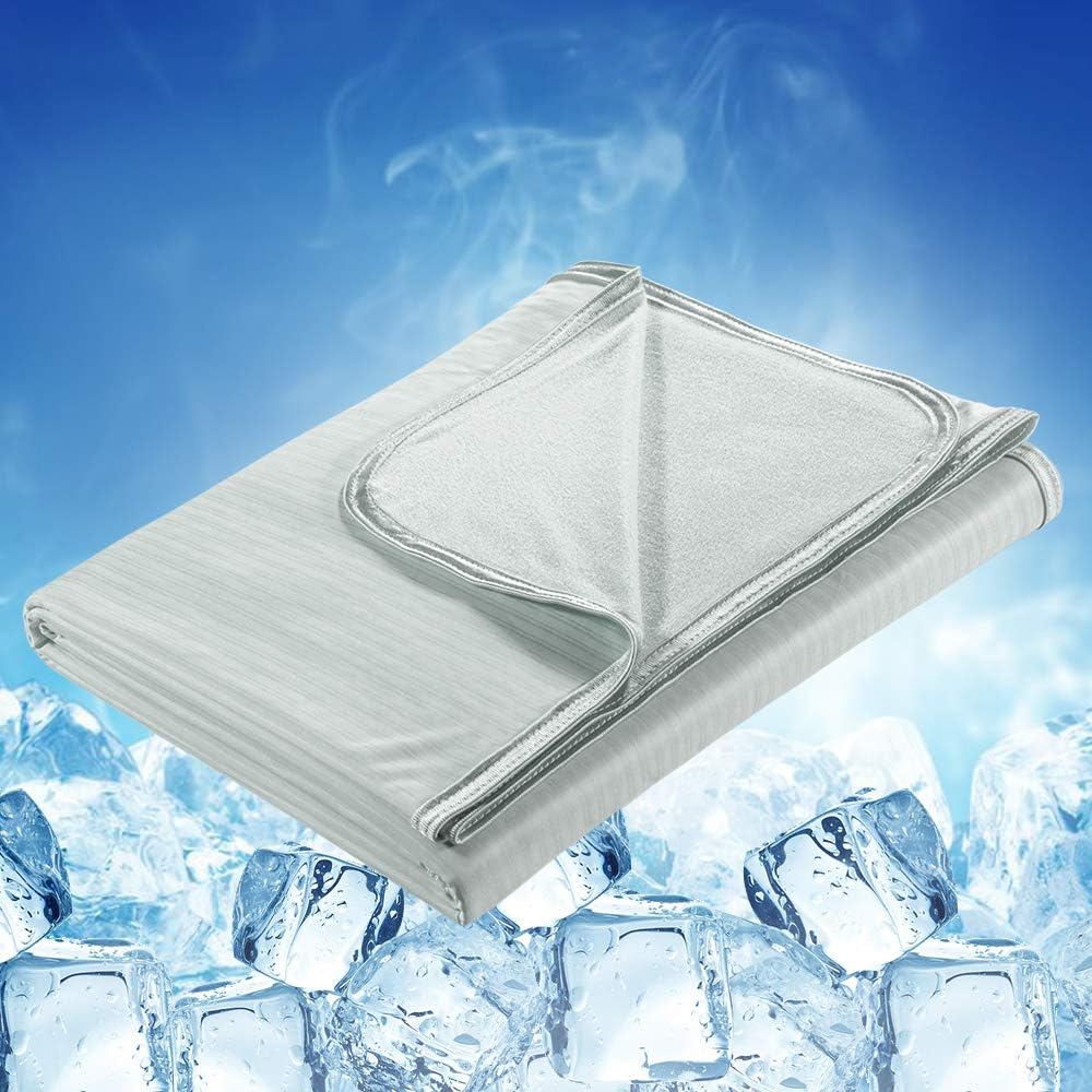 Elegear Cool Fiber Q-Max 0.4 Double-Sided Ice Silk Cooling Blanket – Gray