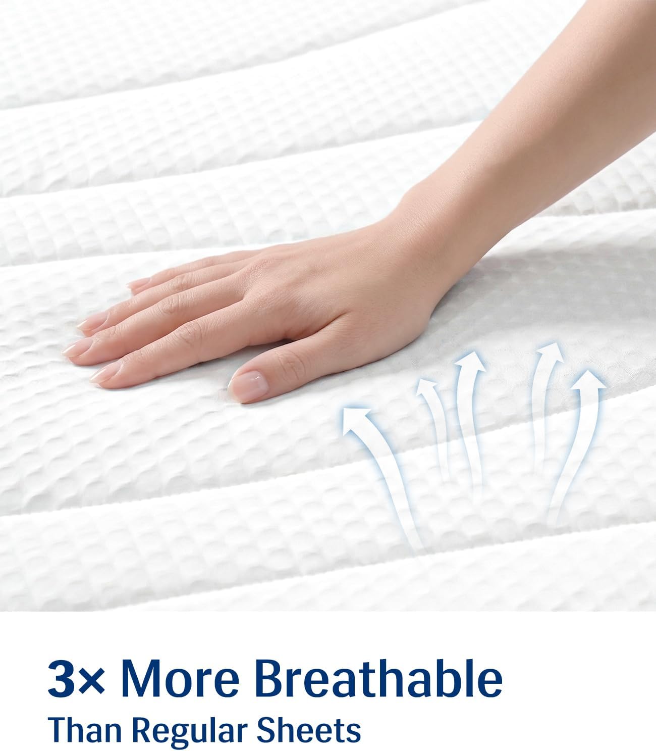 Elegear Cooling Mattress Pad King, Upgraded Arc-Chill® 3.0 + PCM Cooling Washable Mattress Protector for Hot Sleepers, White