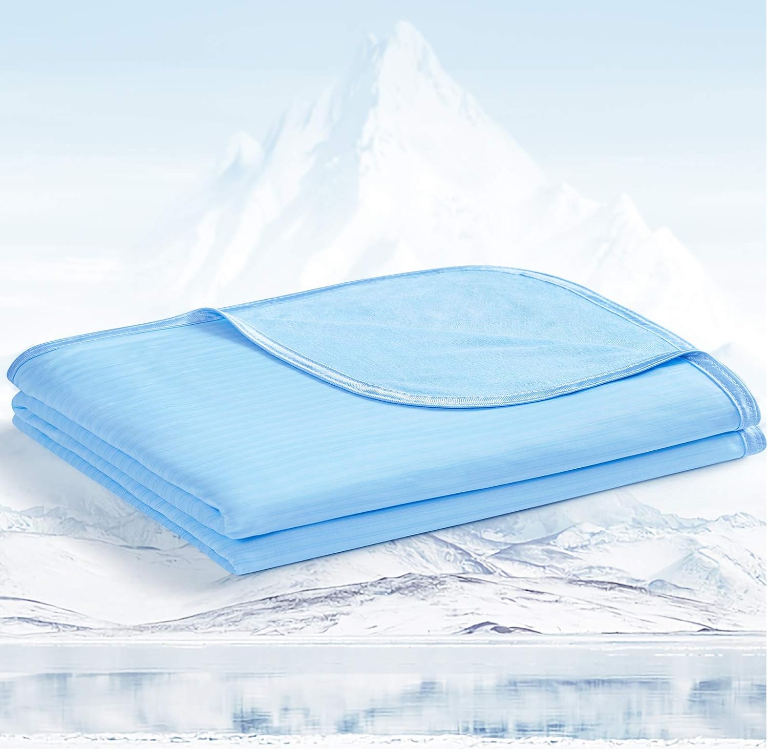 Elegear Cool Fiber Q-Max 0.4 Double-Sided Ice Silk Cooling Blanket – Lake Blue