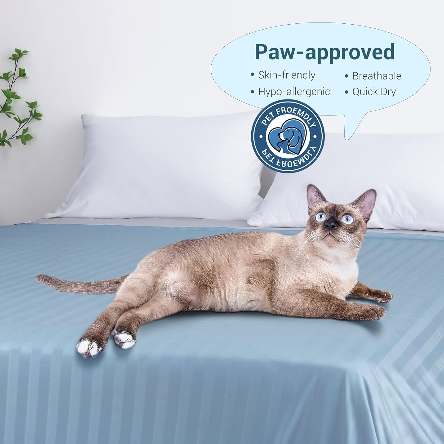 Arc-Chill® Cooling Fabric Q-max>0.5 Double-Sided Summer Blanket of Color Blue