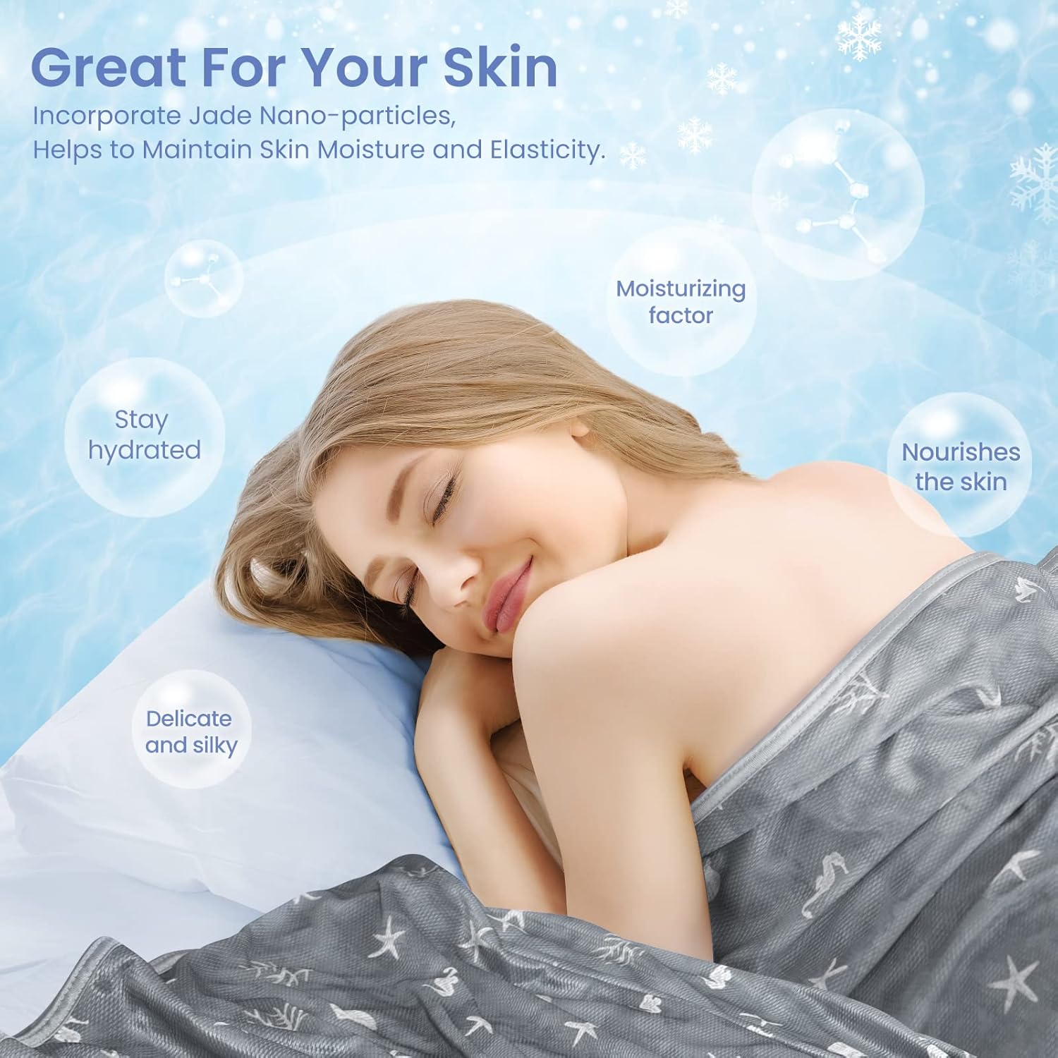 Elegear Arc-Chill Q-Max 0.5 Double Side Marine Life Cooling Blanket