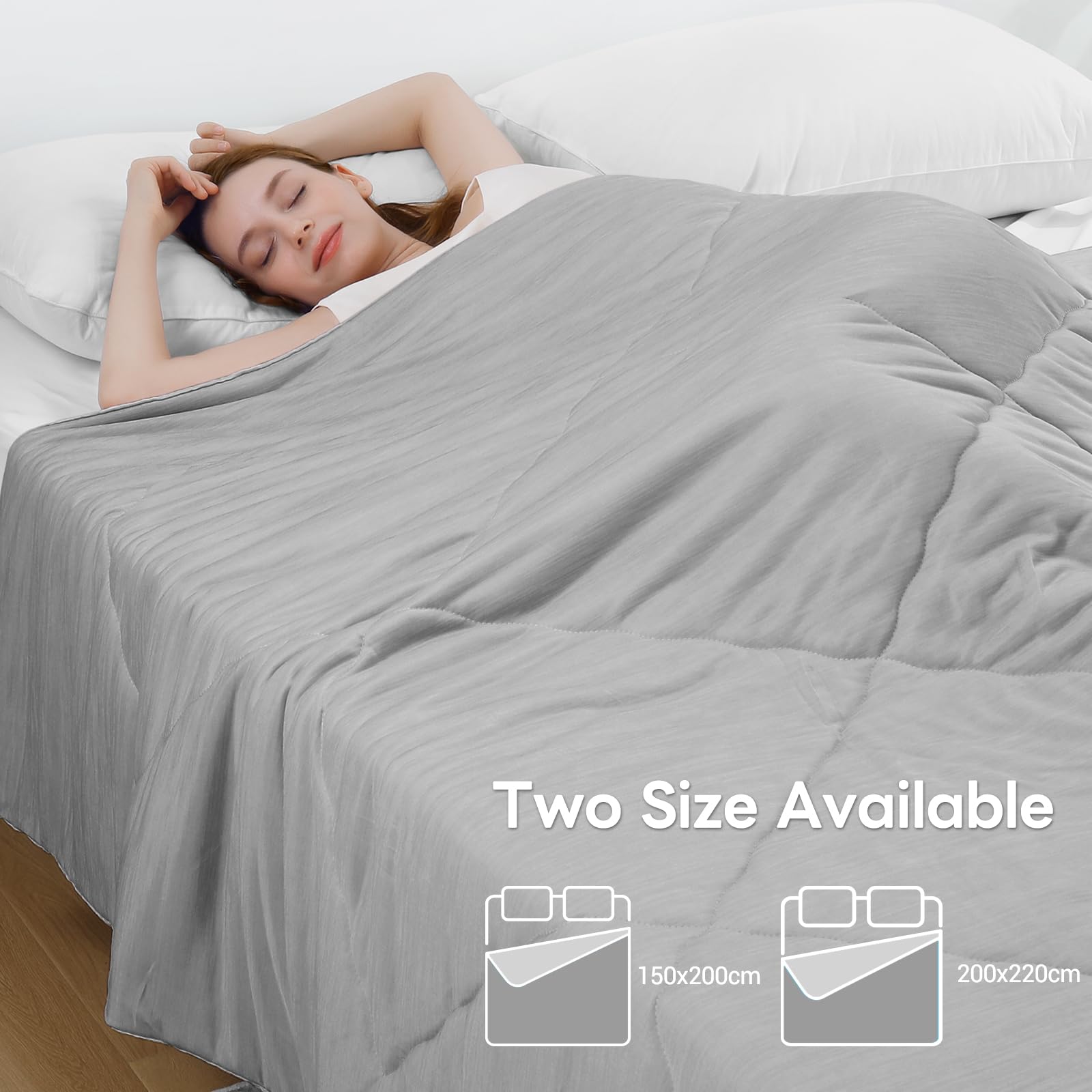 Elegear Cooling Duvet for Night Sweats – Arc-Chill Q-Max 0.5, Soft Double-Layer Summer Blanket