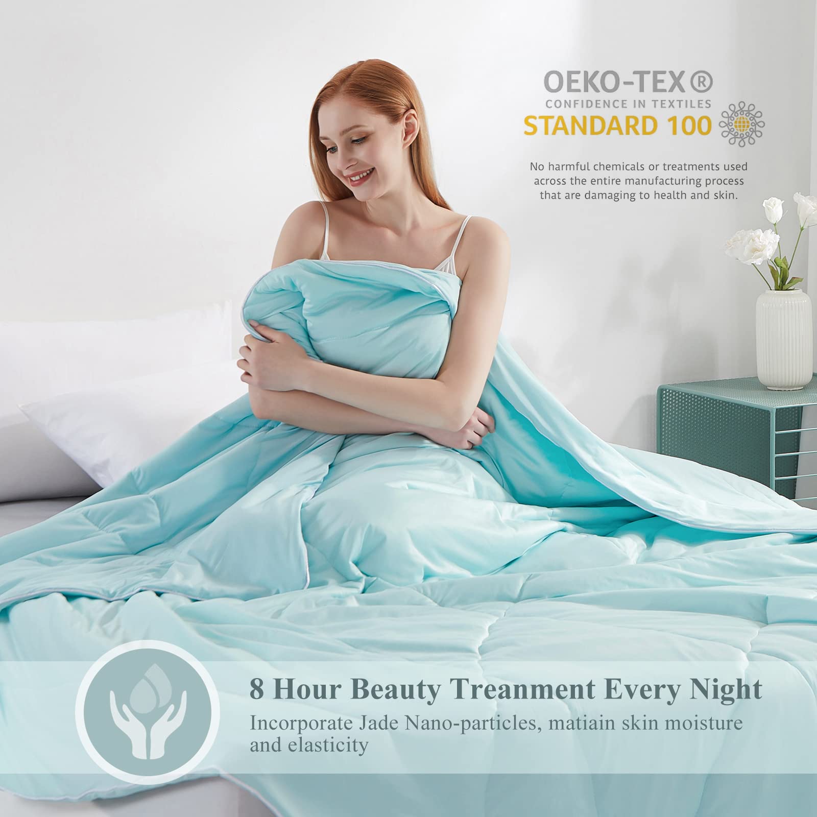 Ultra Soft Cloudy 3D Cooling Comforter Arc-chill Extreme Q Max 0.5-Lake Blue