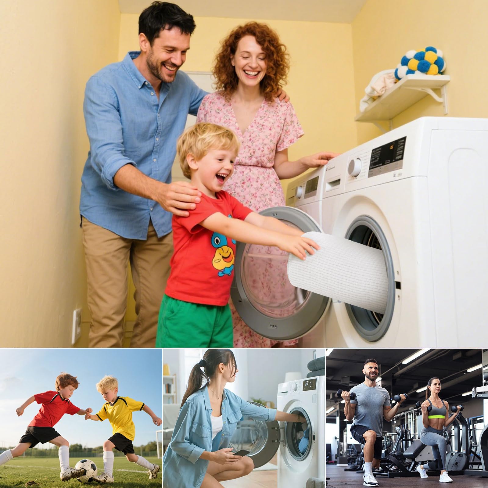 Teletrogy Shoe Washing Machine Bag 2Pack - Reusable Shoe Laundry Bag with Mesh Socks Bag - 360°Deep Protective Cleaning Bags for Sneakers Delicate Footwear - Home Dorm Travel Essentials, White