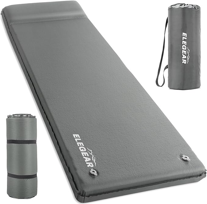 Self Inflating Sleeping Pad, 3.1" Ultra-Thick Memory Foam Camping Pad - elegear-shop