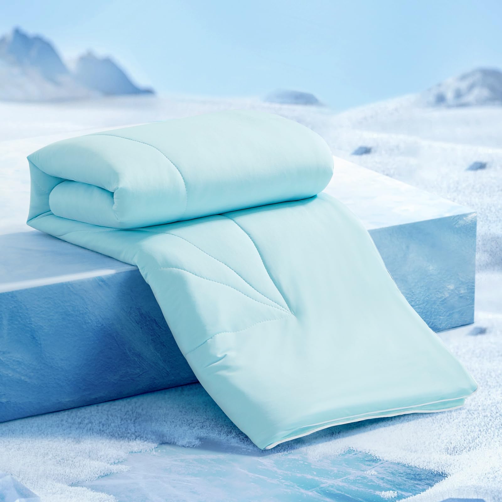 Ultra Soft Cloudy 3D Cooling Comforter Arc-chill Extreme Q Max 0.5-Lake Blue