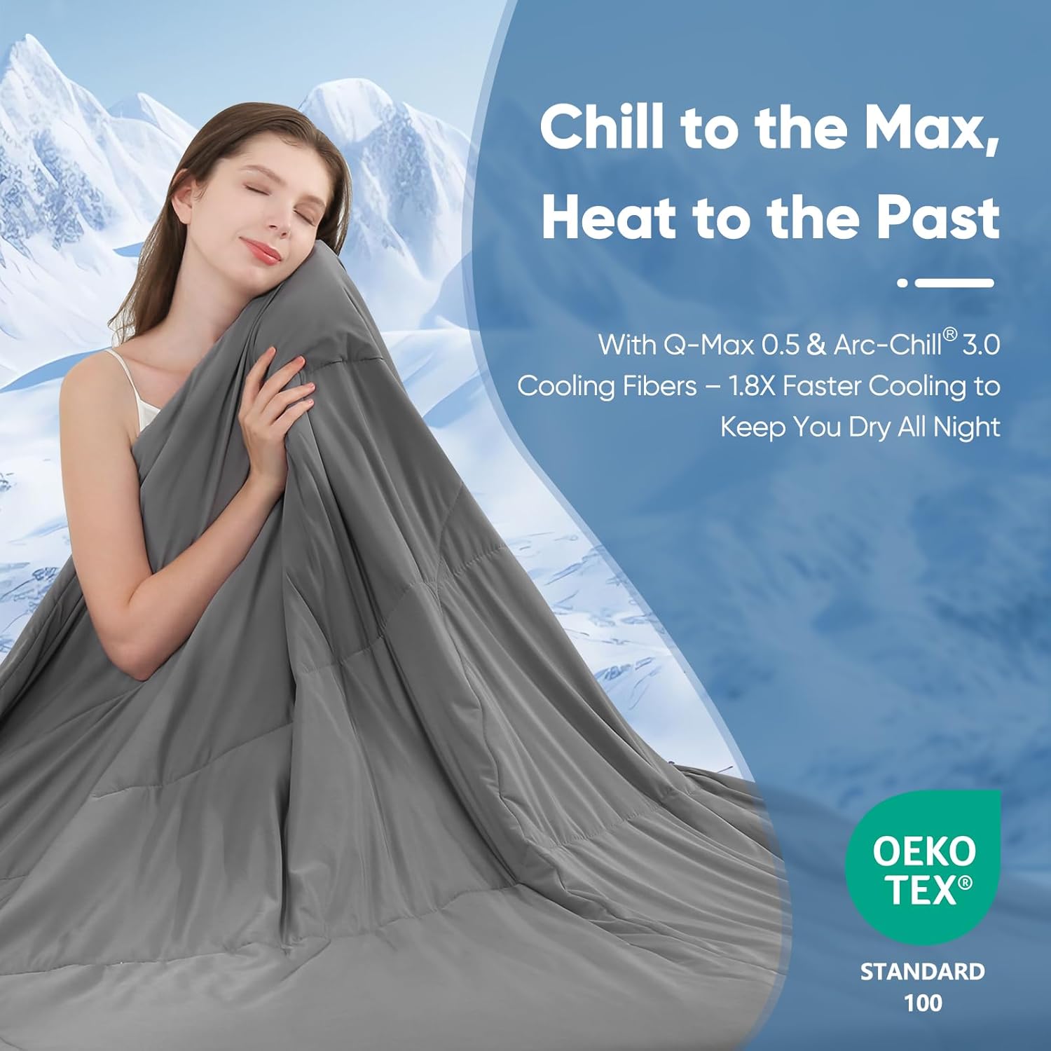 Revolutionary Cloudy 3D Cooling Comforter Arc-chill Extreme Q Max 0.5
