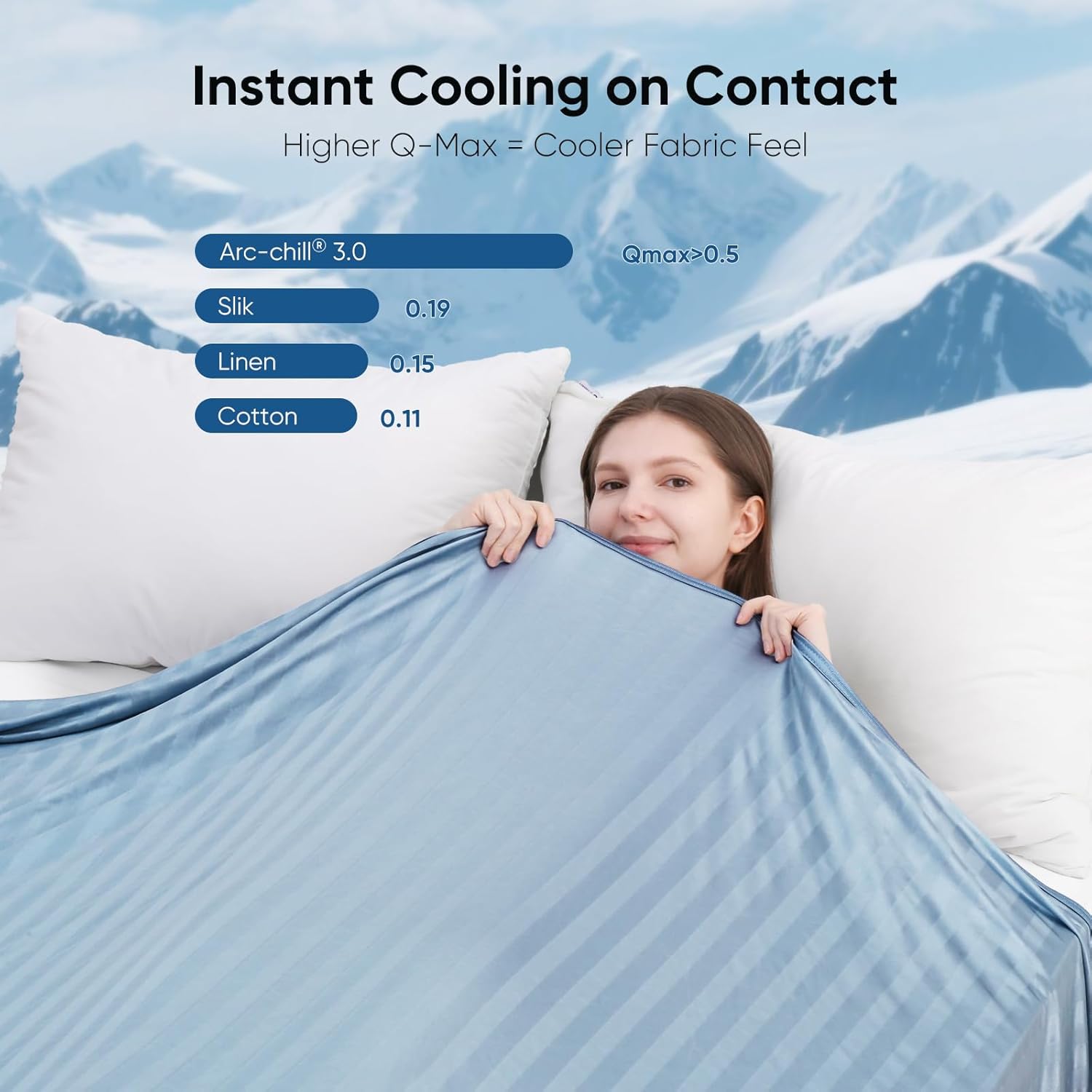 Sommer Atmungsaktive Graue Gestreifte Kühlende Decke