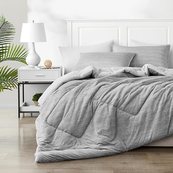 Grau Sommer Nackt Schlaf Kühl Komfort & Kissenbezug Set Bundle