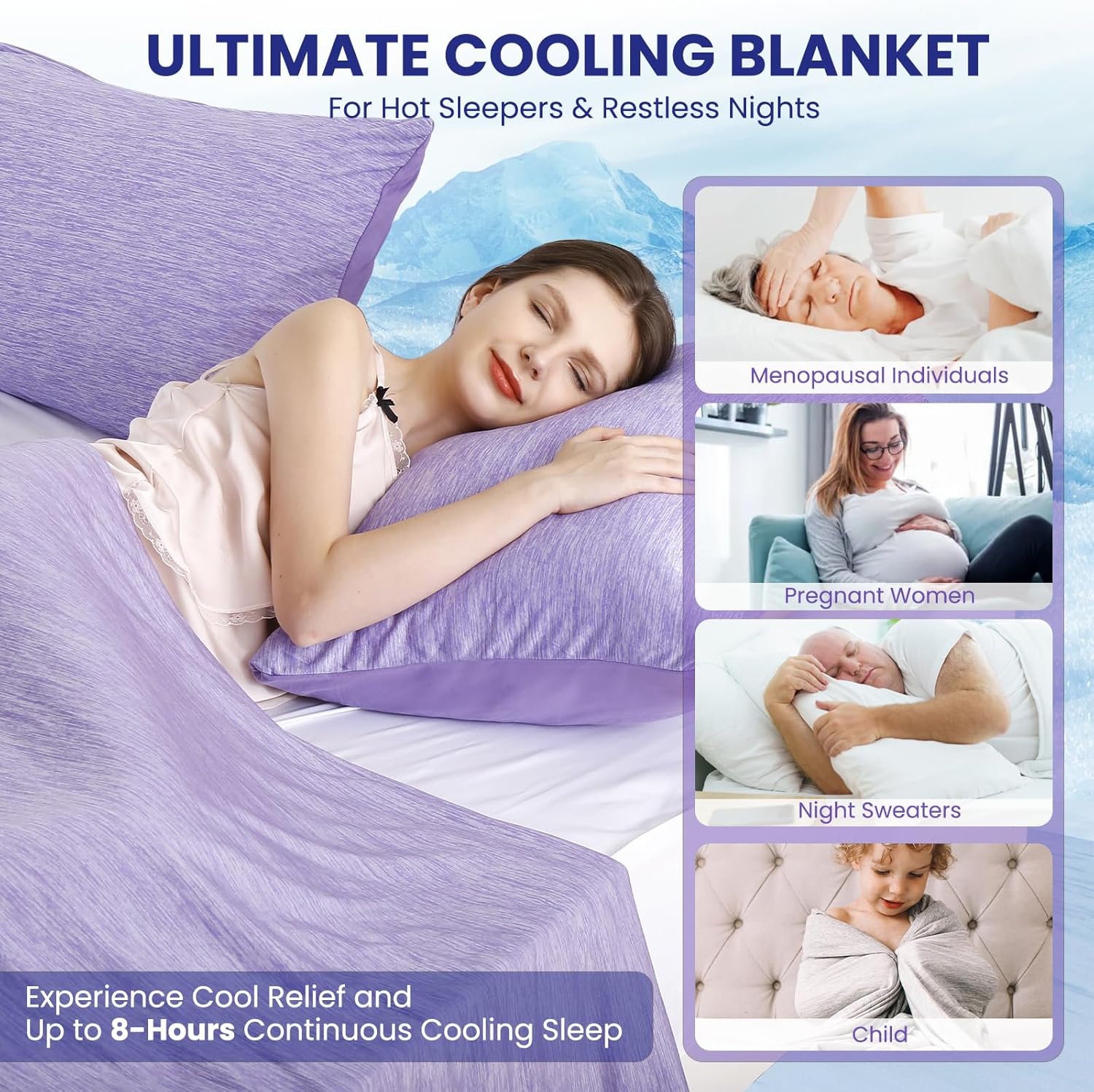 Elegear Orchid Cooling Blanket – Arc-Chill 3.0, Q-Max>0.5, Multi-Size Options