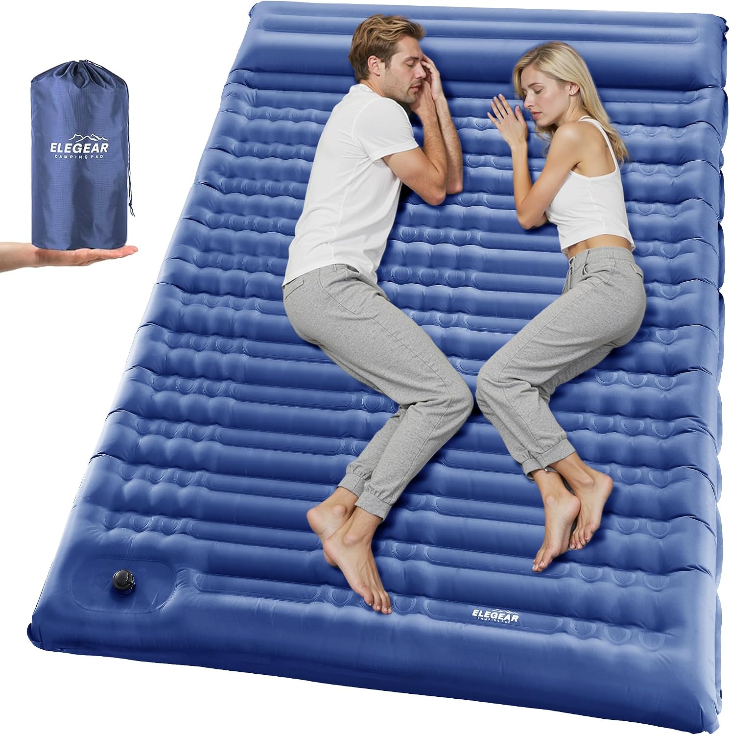 Doppel-Schlafmatte für Camping, ultraleichte selbstaufblasende Camping