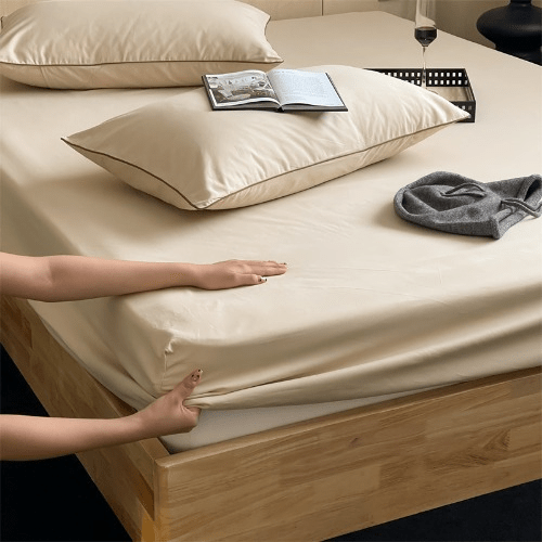Soft Comfortable Cotton Solid Color Mattress Protector