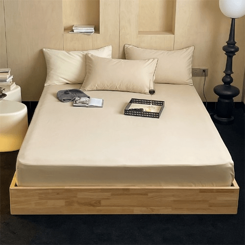 Soft Comfortable Cotton Solid Color Mattress Protector