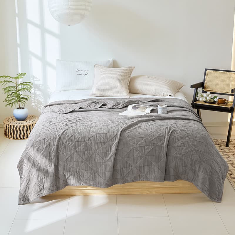Summer Cooling Breathable Textured Pure Cotton Gauze Blanket