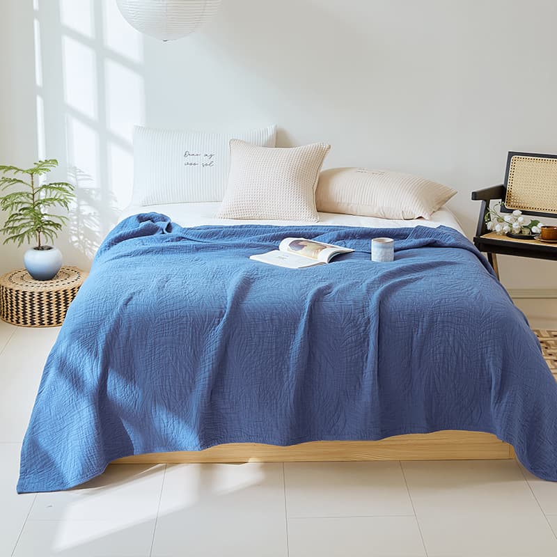 Summer Cooling Breathable Textured Pure Cotton Gauze Blanket
