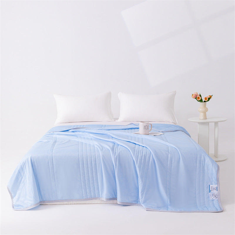 Cooling Ice Silk Summer Blanket – Lightweight, Washable, Soft Quilt for Babies & Adults