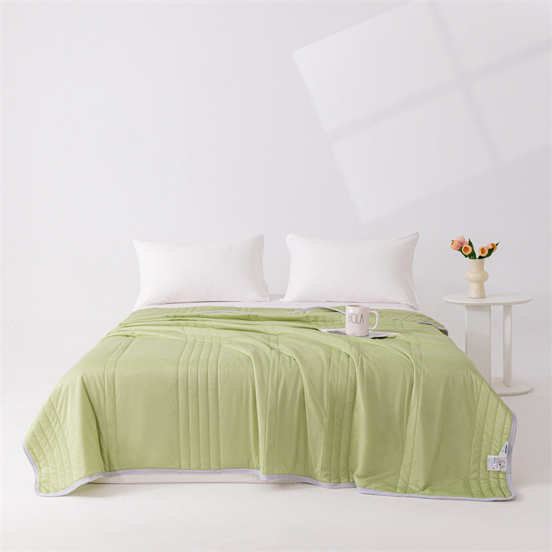 Cooling Ice Silk Summer Blanket – Lightweight, Washable, Soft Quilt for Babies & Adults