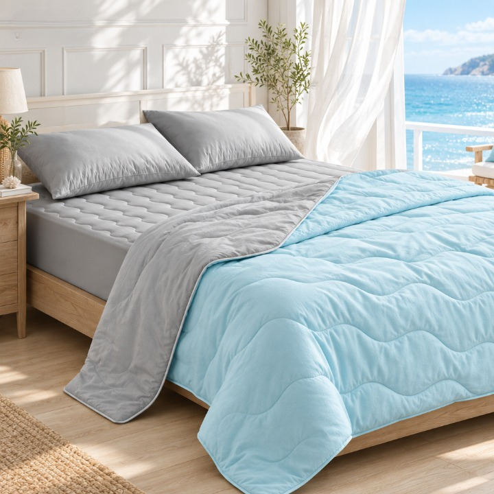 Elegear Cooling Comforter & Fitted Sheet Set