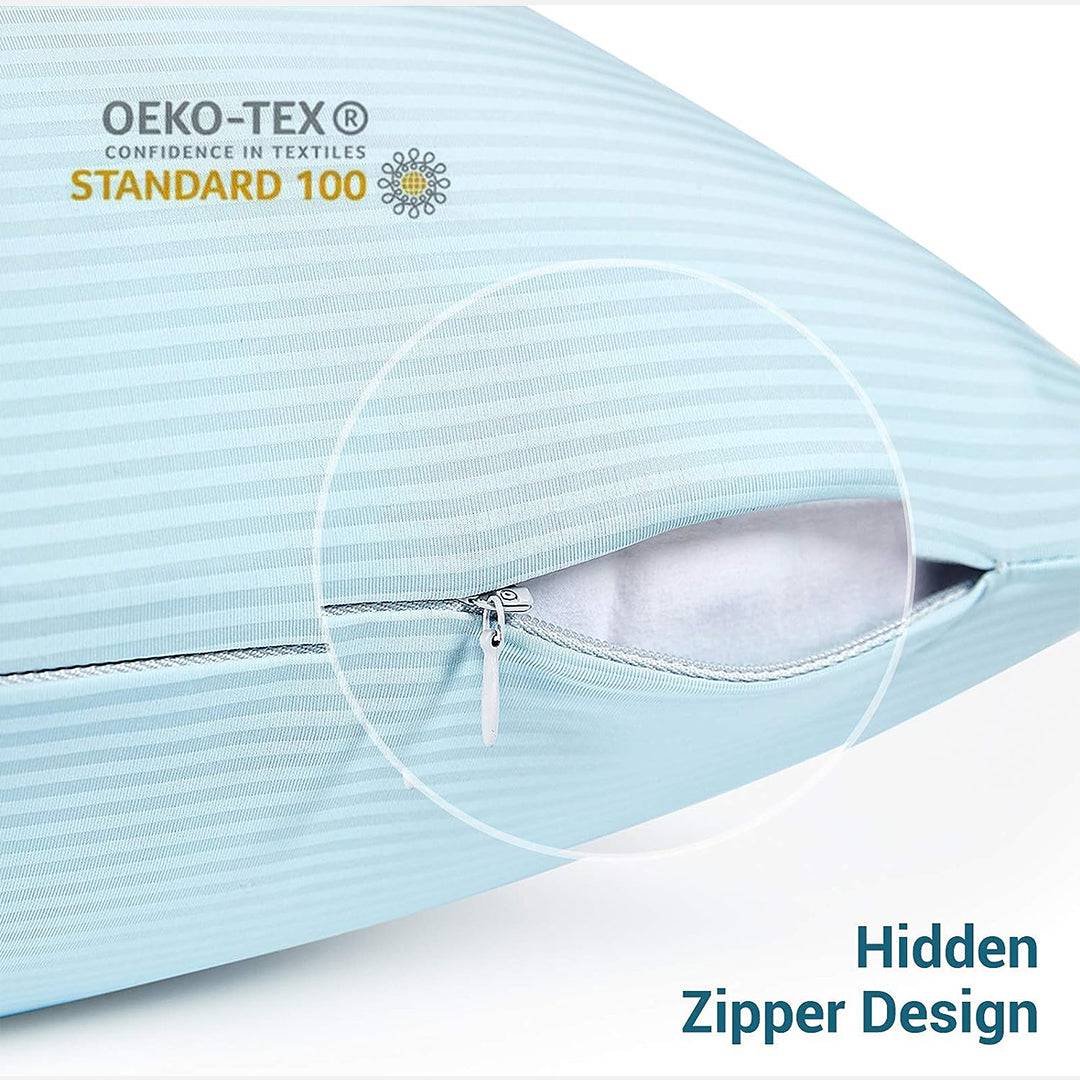 প্রিমিয়াম সিল্কি সুপার কুলিং স্ট্রাইপ পিলোশেপ