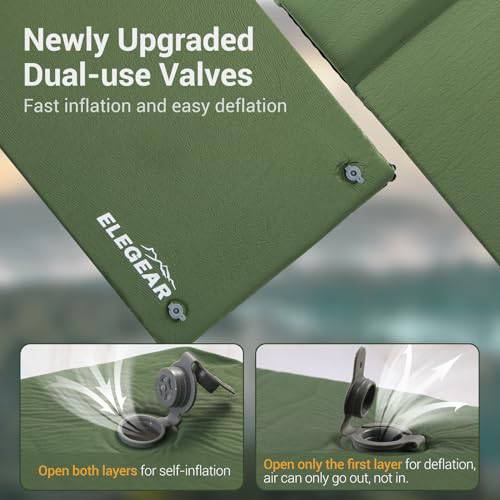 Self Inflating Sleeping Pad, 3.1" Ultra-Thick Memory Foam Camping Pad