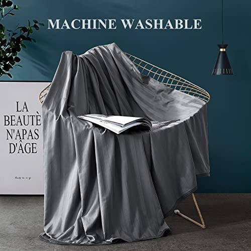 Arc-Chill® Cooling Fabric Q-max>0.5 Double-Sided Summer Blanket of Dark Grey