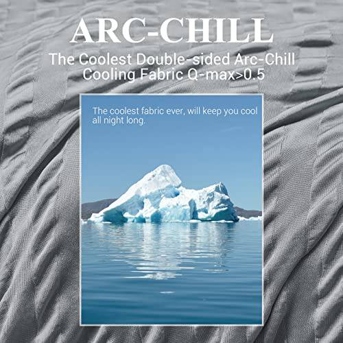 Arc-Chill® Cooling Fabric Q-max>0.5 Double-Sided Summer Blanket of Dark Grey