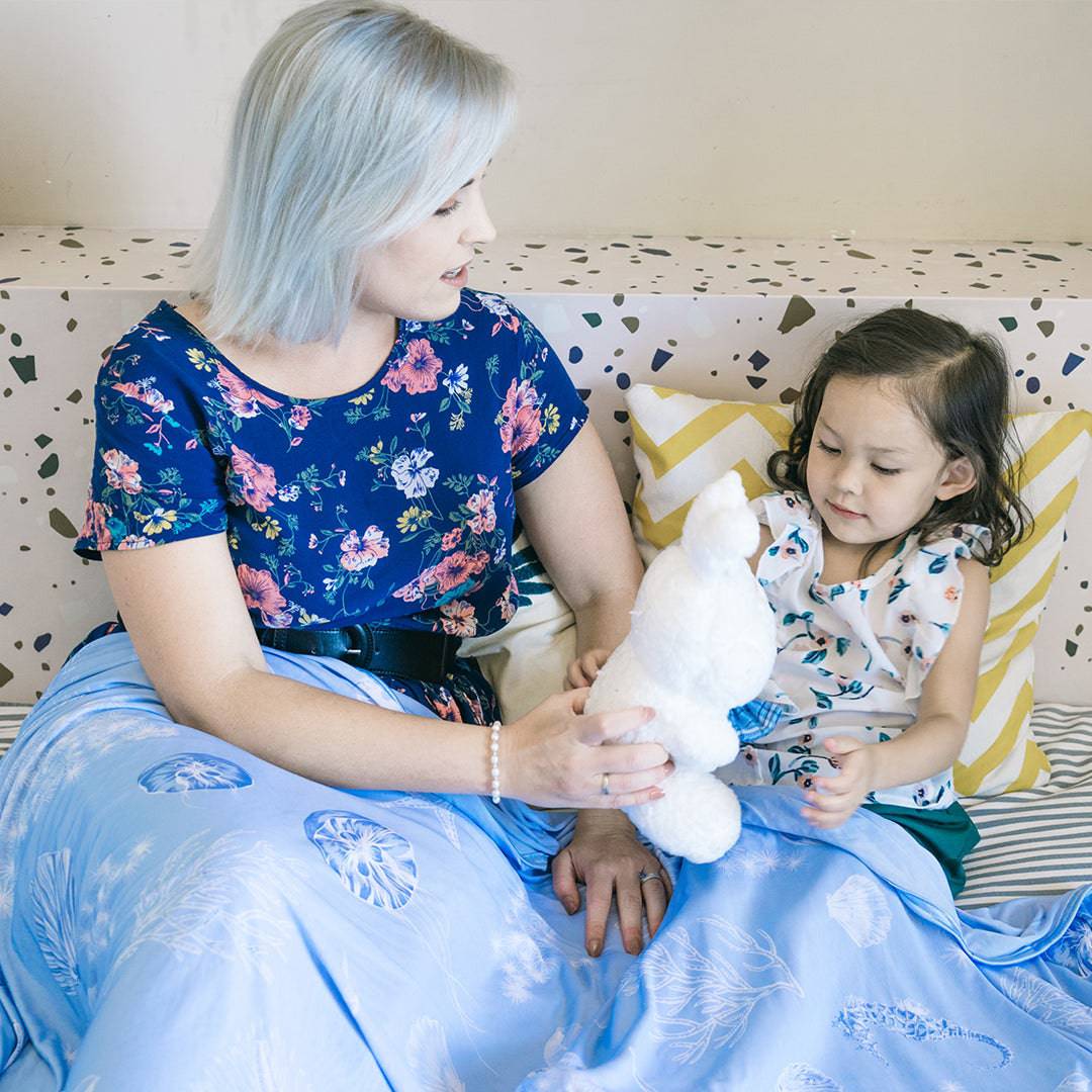 Elegear Marine Print Cooling Blanket – Q-Max > 0.5, Ultra-Soft & Breathable for Summer