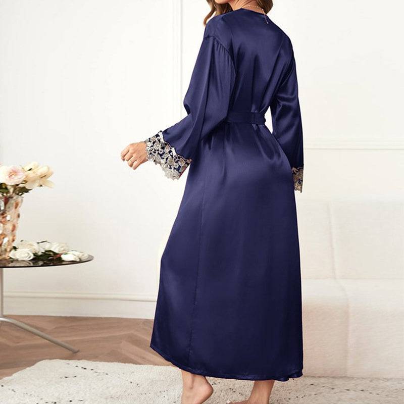 Embroidered Lace 2-Pices Cami Dress Long  loungewear