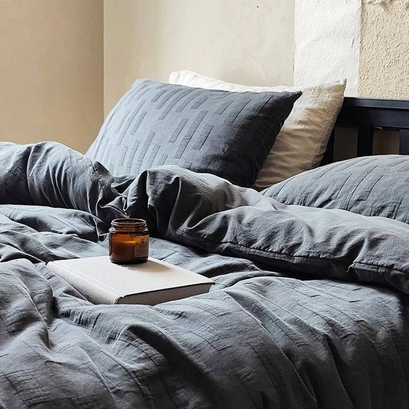 Retro craft 4-pieces Cotton Linen Texture wabi sabi style,D018