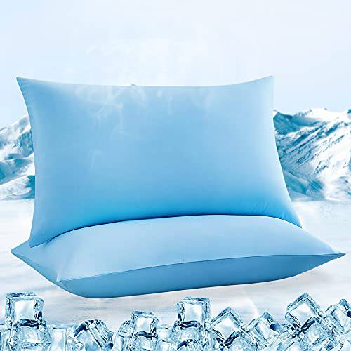 2-Pack Cooling Pillowcases – Q-Max >0.5 Arc-Chill, Anti-Static, Hidden Zipper