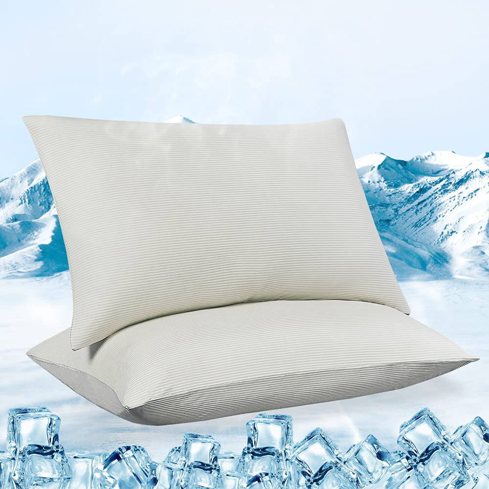 2-Pack Cooling Pillowcases – Q-Max >0.5 Arc-Chill, Anti-Static, Hidden Zipper