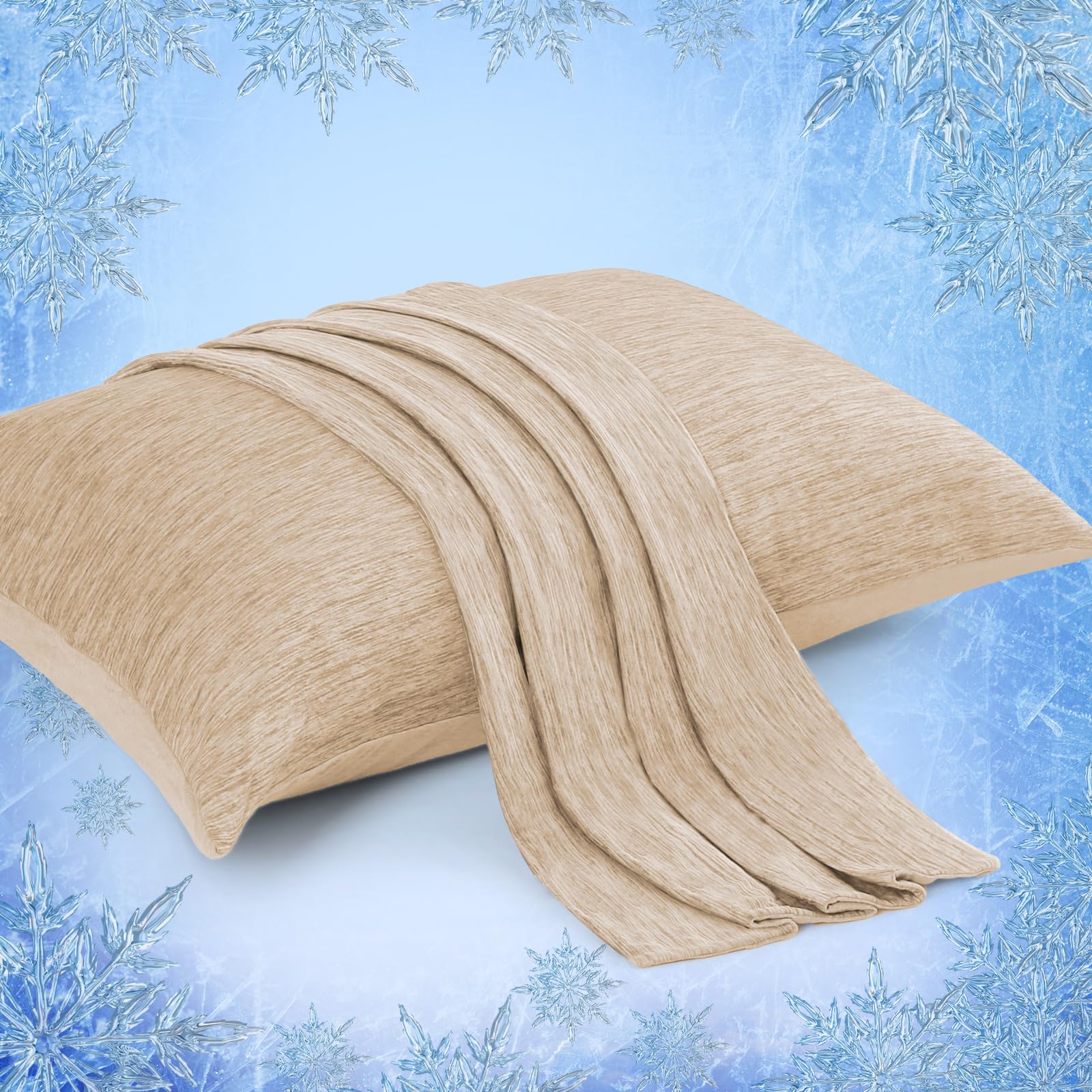 Revolutionary Light Brown Cooling Pillowcases Set of 2 – Arc-Chill Pro Q-Max 0.4