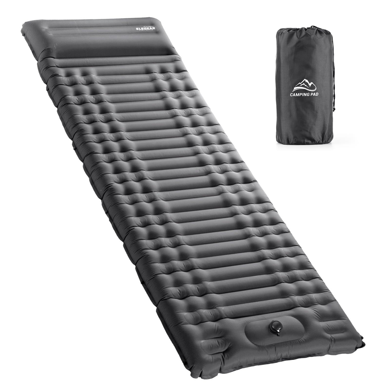 4" Ultra-Thick Self Inflating Sleeping Pad for Camping-Color Gray