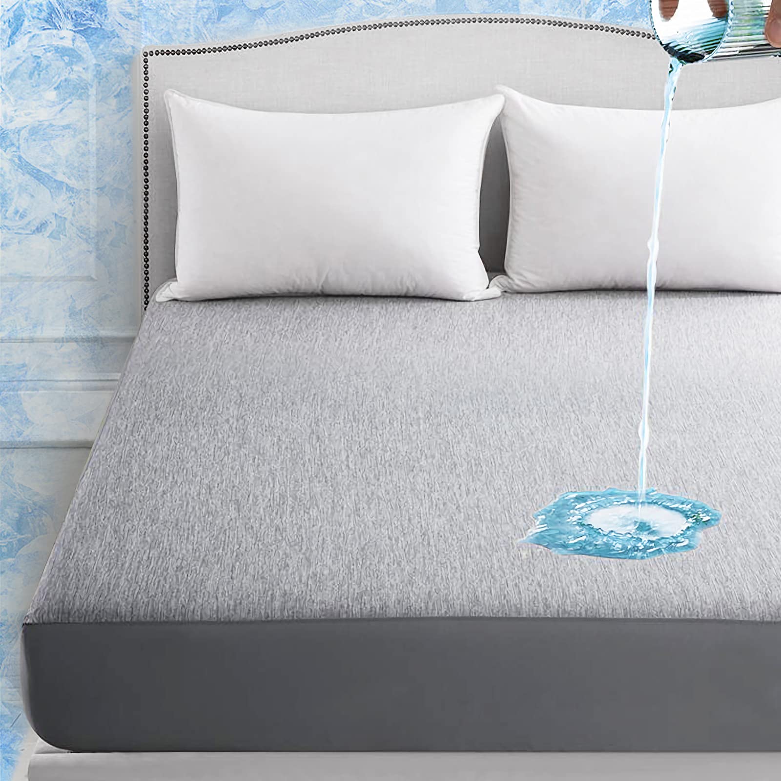 maxi cosi mattress protector Revolutionary Cooling Mattress Protector Arc-chill Pro Q Max 0.4, Queen 60''×80''×12'' / DarkGray