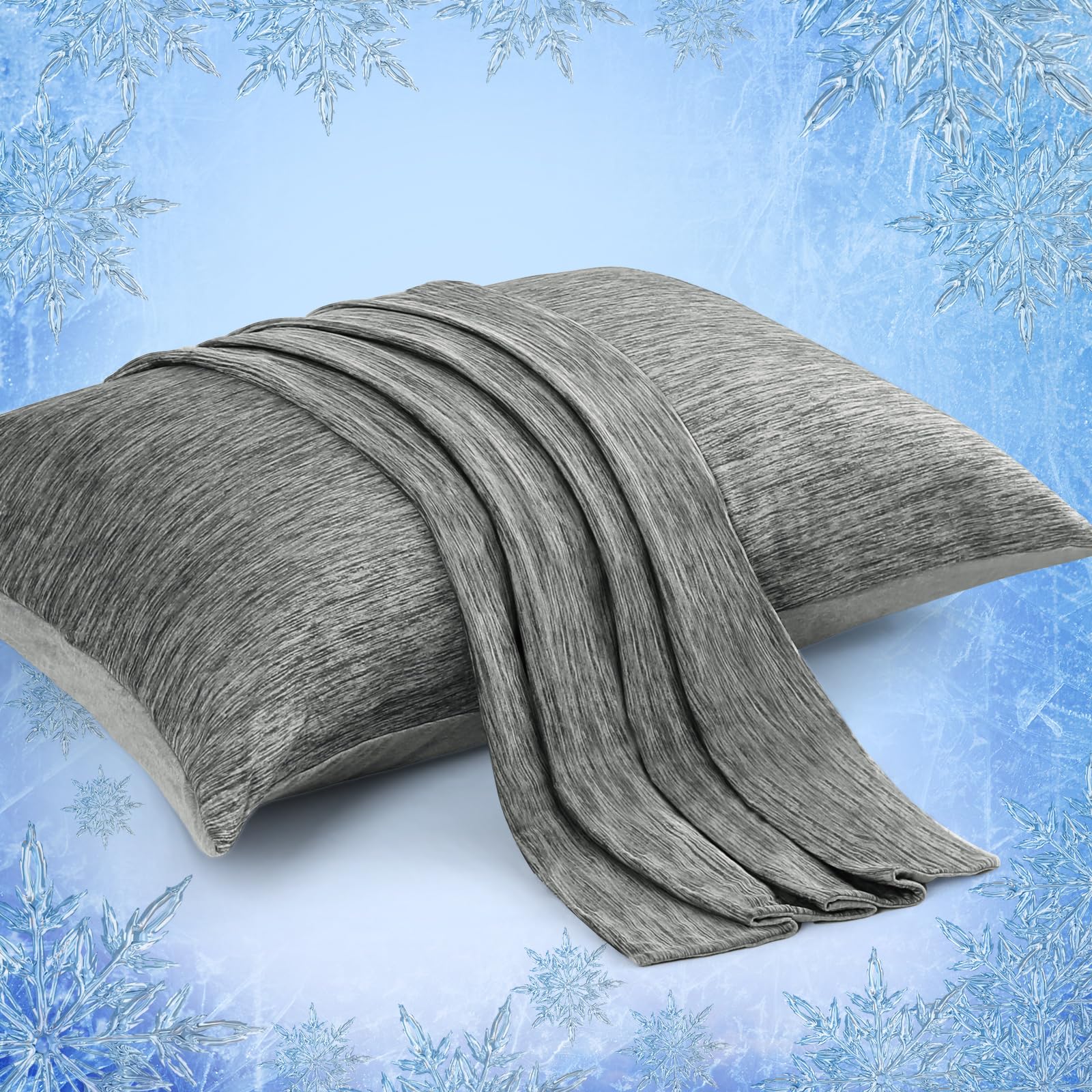 Revolutionary Black Cooling Pillowcases Set of 2 – Arc-Chill Pro Q-Max 0.4