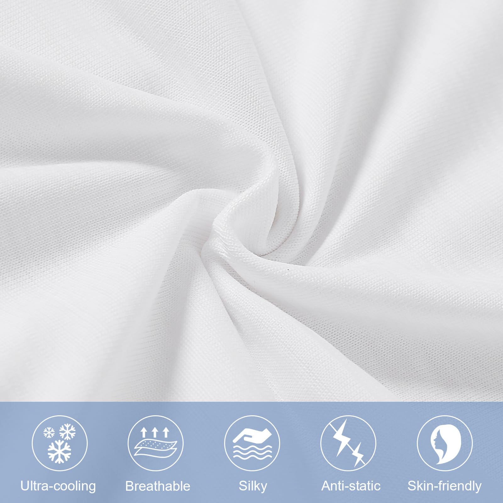 Revolutionary White Cooling Pillowcases Set of 2 – Arc-Chill Pro Q-Max 0.4