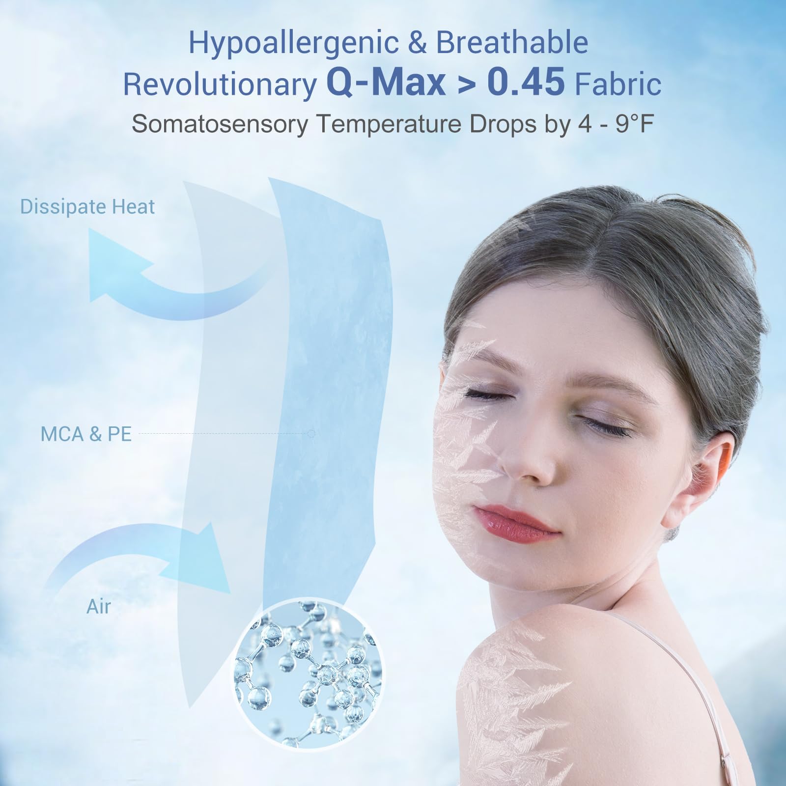 Revolutionary Black Cooling Pillowcases Set of 2 – Arc-Chill Pro Q-Max 0.4