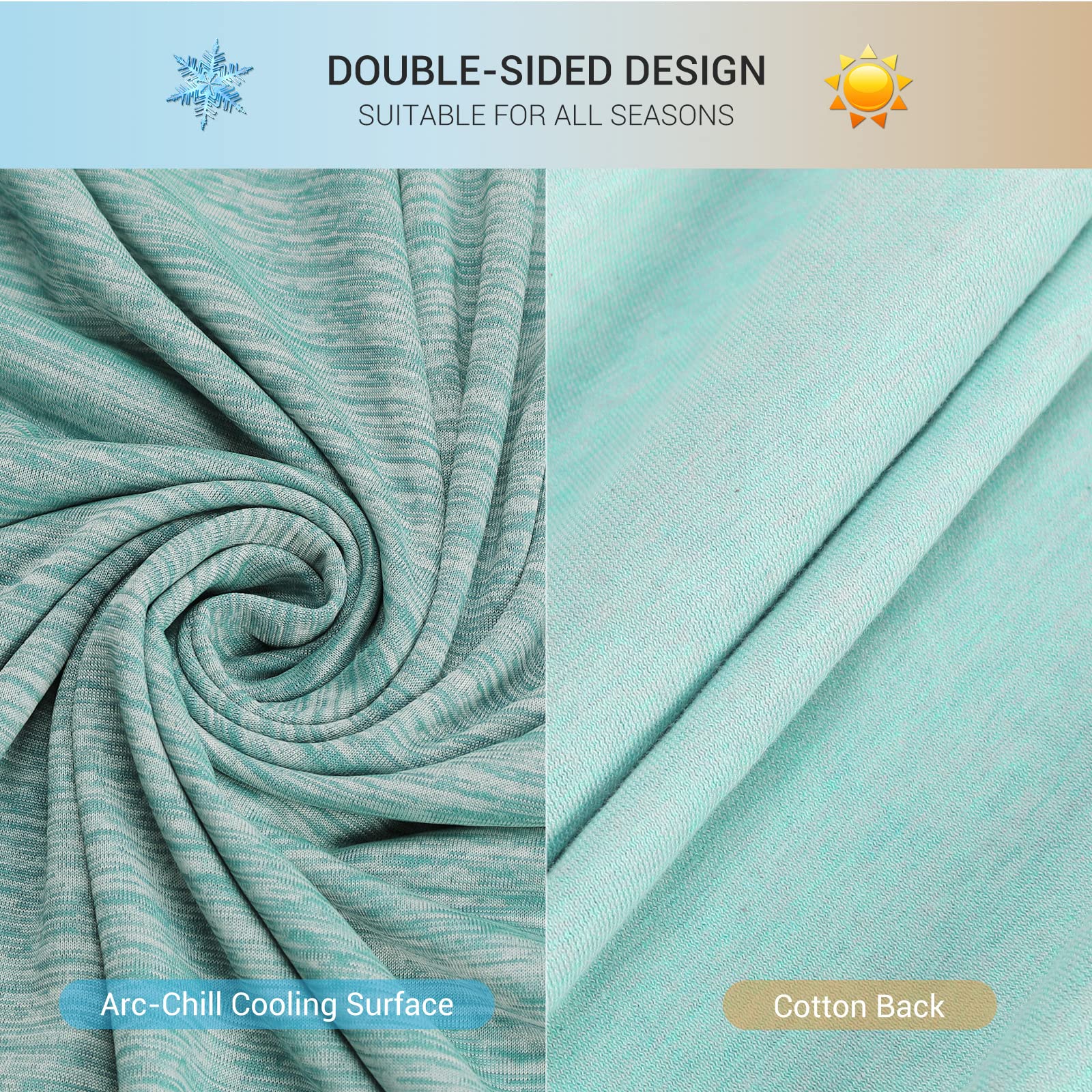 Revolutionary Green Cooling Pillowcases Set of 2 – Arc-Chill Pro Q-Max 0.4