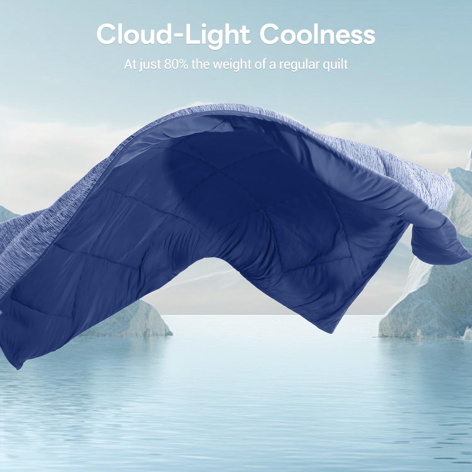 Elegear Cooling Duvet for Night Sweats – Arc-Chill Q-Max 0.5, Soft Double-Layer Summer Blanket