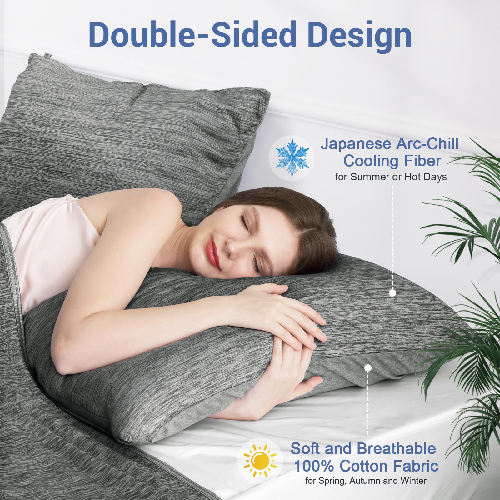 Revolutionary Black Cooling Pillowcases Set of 2 – Arc-Chill Pro Q-Max 0.4