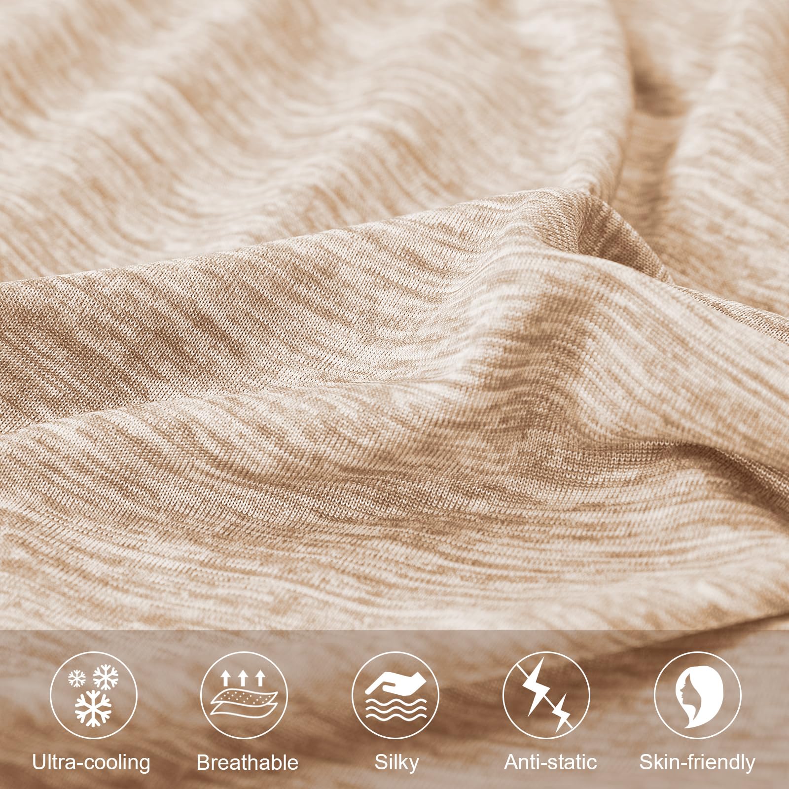 Revolutionary Light Brown Cooling Pillowcases Set of 2 – Arc-Chill Pro Q-Max 0.4